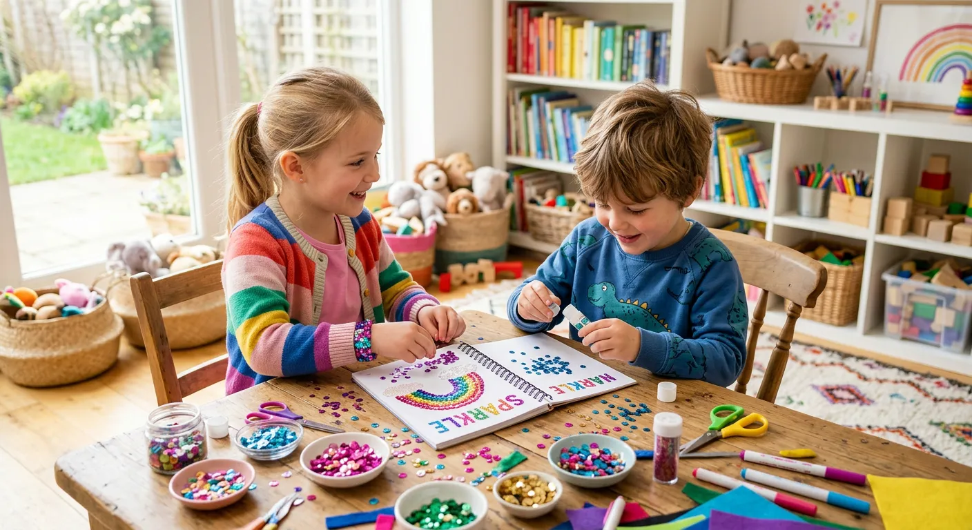 Sequin Crafting for Kids: Safe and Sparkly Fun